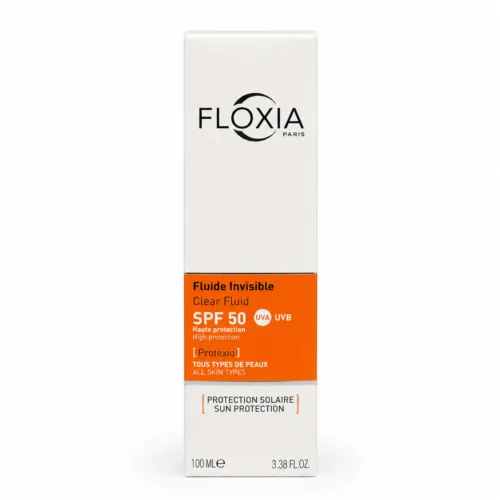ChatGPT Image Aug 7, 2026, 07_26_57 PM واقي شمس فلوكسيا — FLOXIA Clear Fluid SPF50 — 100ml