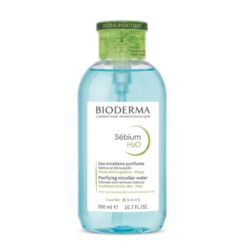 Gemini_Generated_Image_ (30) ماء ميسيلار بايوديرما — Bioderma Sébium H2O Purifying Micellar Water — 500ml