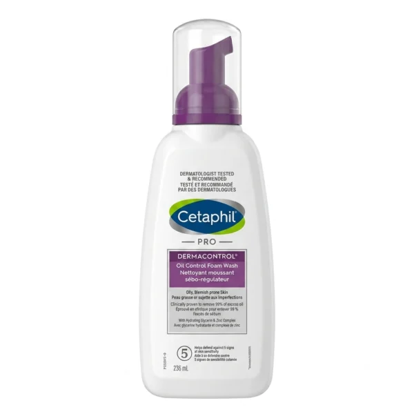 غسول وجه سيتافيل — Cetaphil DermaControl Oil Control Foam Wash — 236ml