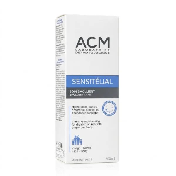 مرطب سينسيتيليال للبشرة الجافة — ACM Sensitélial Emollient Care — 200ml مرطب سينسيتيليال للبشرة الجافة — ACM Sensitélial Emollient Care — 200ml