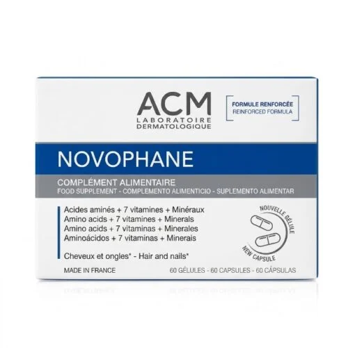 مكمل نوفوفان للشعر والأظافر — ACM Novophane Reinforced Formula — 60 Capsules مكمل نوفوفان للشعر والأظافر — ACM Novophane Reinforced Formula — 60 Capsules