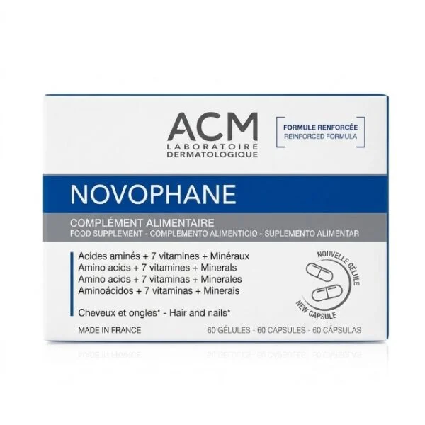 مكمل نوفوفان للشعر والأظافر — ACM Novophane Reinforced Formula — 60 Capsules مكمل نوفوفان للشعر والأظافر — ACM Novophane Reinforced Formula — 60 Capsules