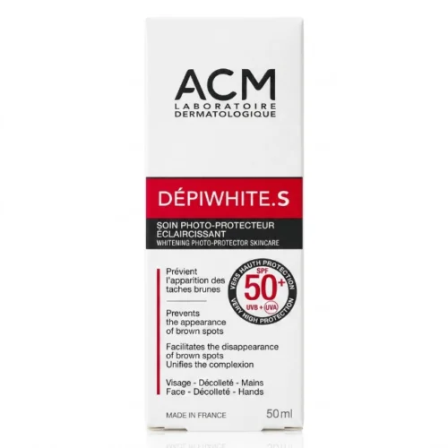 واقي شمس ديبي وايت إس للتصبغات — ACM Dépiwhite S SPF50+ — 50ml واقي شمس ديبي وايت إس للتصبغات — ACM Dépiwhite S SPF50+ — 50ml