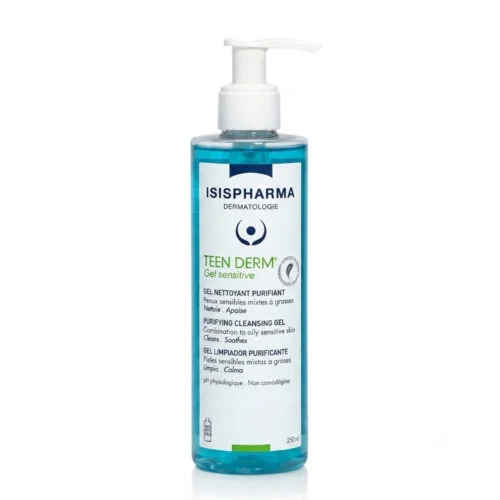 غسول إيزيس فارما للبشرة الحساسة والدهنية — ISISPHARMA Teen Derm Gel Sensitive — 250ml غسول إيزيس فارما للبشرة الحساسة والدهنية — ISISPHARMA Teen Derm Gel Sensitive — 250ml