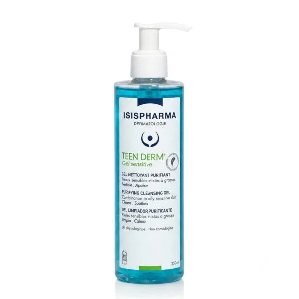 غسول إيزيس فارما للبشرة الحساسة والدهنية — ISISPHARMA Teen Derm Gel Sensitive — 250ml غسول إيزيس فارما للبشرة الحساسة والدهنية — ISISPHARMA Teen Derm Gel Sensitive — 250ml