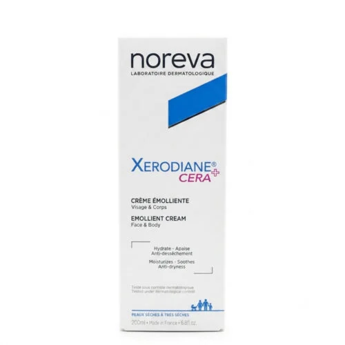 كريم مرطب نوريفا للوجه والجسم — Noreva Xerodiane Cera+ Emollient Cream — 200ml كريم مرطب نوريفا للوجه والجسم — Noreva Xerodiane Cera+ Emollient Cream — 200ml